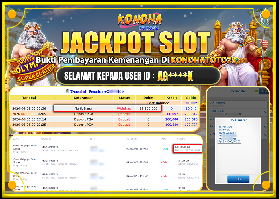 KONOHATOTO78 JACKPOT GATES OF OLYMPUS SUPER SCATTER Rp.33.600.000LUNAS